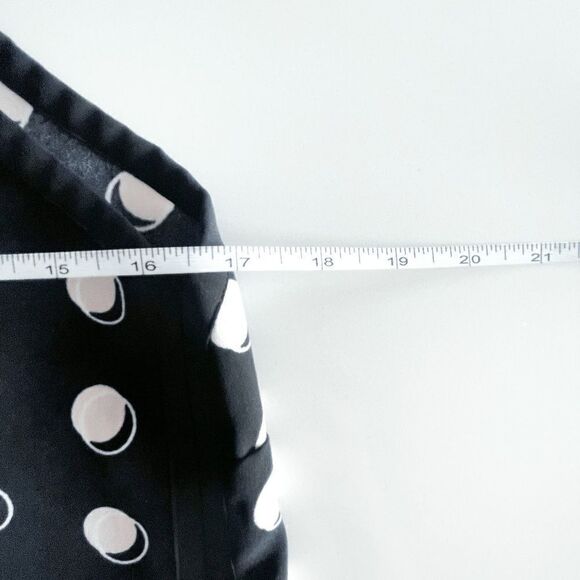 Le Chateau Womens Tank Top Polka Dots Tie Back White Pink Black Small - Picture 9 of 10